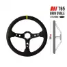 Volante RRS Imitation Leather de 3 radios color negro medida 350 x 65 mm