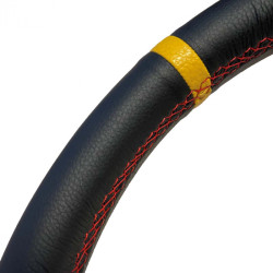 Volante RRS Imitation Leather de 3 radios color negro medida 350 x 65 mm