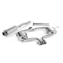 Escape cat-back resonado homologado ECE Milltek Sport Mini Cooper S R53 (02-06), colas pulidas (SSXM006)