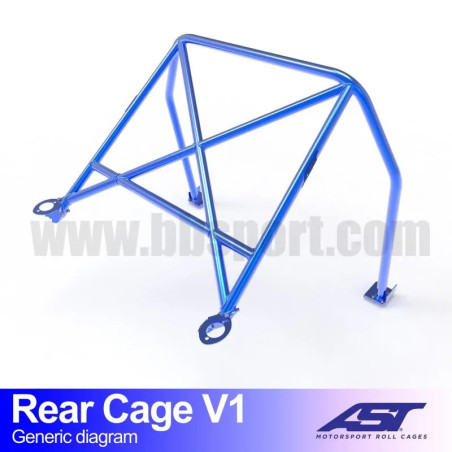 ARCO TRASERO ABARTH 500 (312) 3-doors Hatchback REAR CAGE V1 AST Roll cages