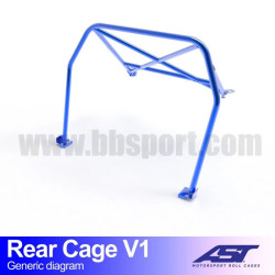 Arco Trasero TOYOTA Yaris (XP10) 3-door Hatchback REAR CAGE V1 AST Roll cages