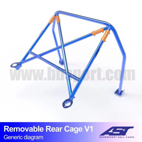 Arco Trasero MAZDA RX-8 (SE3P) 4-doors Coupe REMOVABLE REAR CAGE V1 AST Roll cages