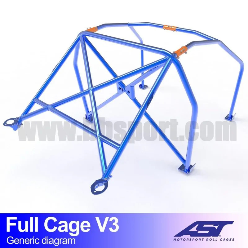 Arco de Seguridad NISSAN MICRA (K11) 3-doors Hatchback FULL CAGE V3 AST Roll cages Arco de Seguridad NISSAN MICRA (K11) 3-doors Hatchback FULL CAGE V3 AST Roll cages