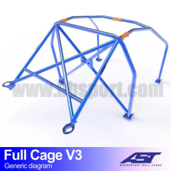 Arco de Seguridad OPEL Corsa (D) 3-doors Hatchback FULL CAGE V3 AST Roll cages
