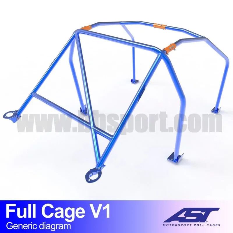 Arco de Seguridad FIAT Cinquecento (Type 170) 3-doors Hatchback FULL CAGE V1 AST Roll cages