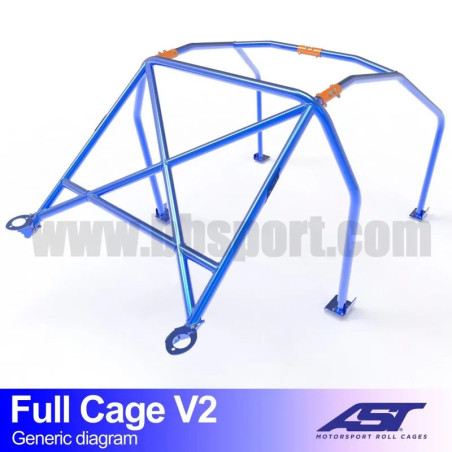 Arco de Seguridad CITROËN Saxo (Phase 1/2 ) 3-doors Hatchback FULL CAGE V2 AST Roll cages