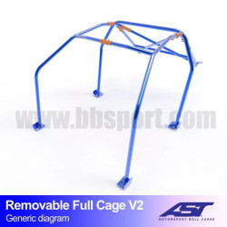 Arco de Seguridad MITSUBISHI Lancer EVO I 4-door Sedan REMOVABLE FULL CAGE V2 AST Roll cages
