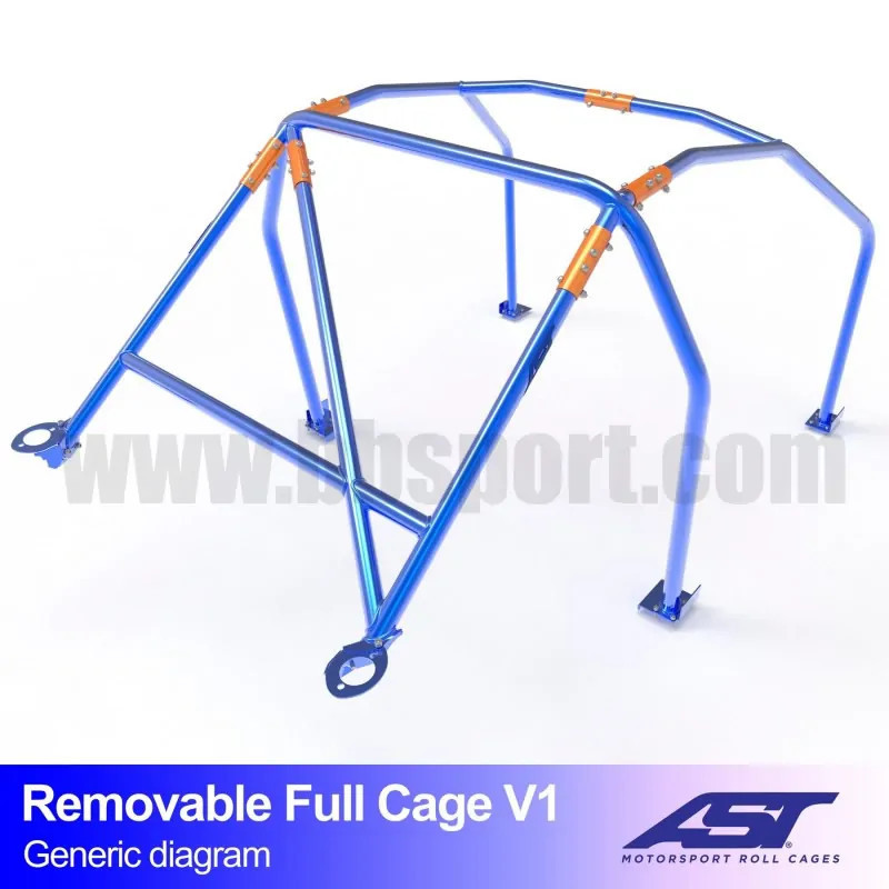 Arco de Seguridad RENAULT R19 (Phase 1/2) 5-doors Sedan REMOVABLE FULL CAGE V1 AST Roll cages