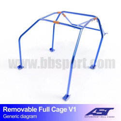 Arco de Seguridad MINI Classic 2-doors Hatchback REMOVABLE FULL CAGE V1 AST Roll cages