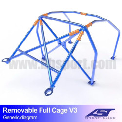 Arco de Seguridad BMW (E30) 3-Series 5-doors Touring AWD REMOVABLE FULL CAGE V3 AST Roll cages