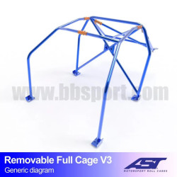Arco de Seguridad PORSCHE 993 2-door Coupe RWD REMOVABLE FULL CAGE V3 AST Roll cages