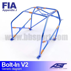 Arco de Seguridad NISSAN MICRA (K11) 3-doors Hatchback BOLT IN V2 AST Roll cages