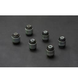 Kit 4 silent-blocks reforzados brazos inferiores traseros no aluminio Hard Race Mitsubishi EVO 4-9