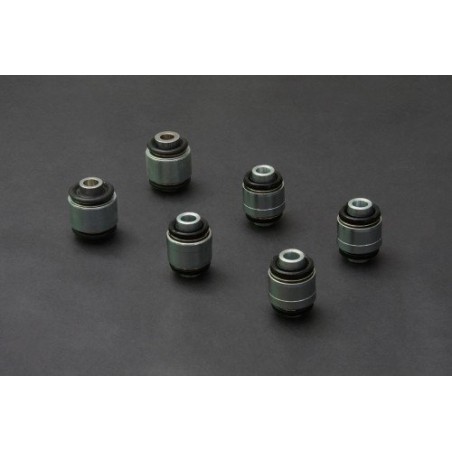 Kit 4 silent-blocks reforzados brazos inferiores traseros no aluminio Hard Race Mitsubishi EVO 4-9