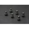 Kit 4 silent-blocks reforzados brazos inferiores traseros no aluminio Hard Race Mitsubishi EVO 4-9
