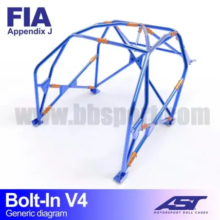 Arco de Seguridad HONDA Civic (EG/EH) 3-doors Hatchback BOLT IN V4 AST Roll cages