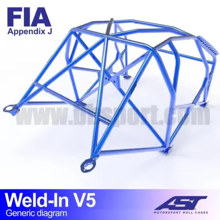 Arco de Seguridad BMW (F30) 3-Series 4-doors Sedan RWD WELD IN V5 AST Roll cages