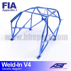 Arco de Seguridad NISSAN MICRA (K11) 3-doors Hatchback WELD IN V4 AST Roll cages