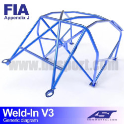 Arco de Seguridad OPEL Corsa (D) 3-doors Hatchback WELD IN V3 AST Roll cages