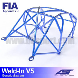 Arco de Seguridad OPEL Corsa (D) 3-doors Hatchback WELD IN V5 AST Roll cages