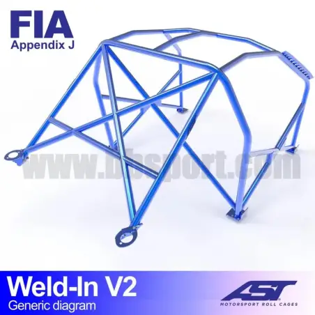 Arco de Seguridad MERCEDES-BENZ 190 E (W201) 4-doors Sedan WELD IN V2 AST Roll cages