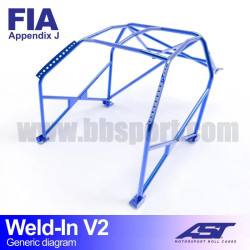 Arco de Seguridad CITROËN Xsara (Phase 1/2 ) 3-doors Hatchback WELD IN V2 AST Roll cages