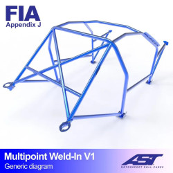 Arco de Seguridad OPEL Corsa (D) 3-doors Hatchback MULTIPOINT WELD IN V1 AST Roll cages