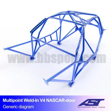 Arco de Seguridad BMW (E36) 3-Series 2-doors Coupe RWD MULTIPOINT WELD IN V4 NASCAR-door para drift AST Roll cages