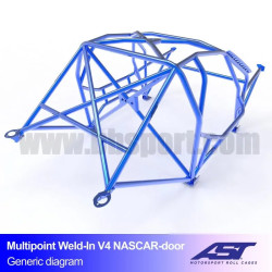 Arco de Seguridad BMW (E30) 3-Series 5-doors Touring AWD WELD IN V4 NASCAR-door para drift AST Roll cages