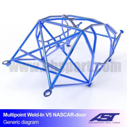 Arco de Seguridad BMW (E30) 3-Series 5-doors Touring AWD WELD IN V5 NASCAR-door para drift AST Roll cages