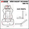 Asiento deportivo semibaket reclinable RRS Trackday (No FIA) con guías correderas