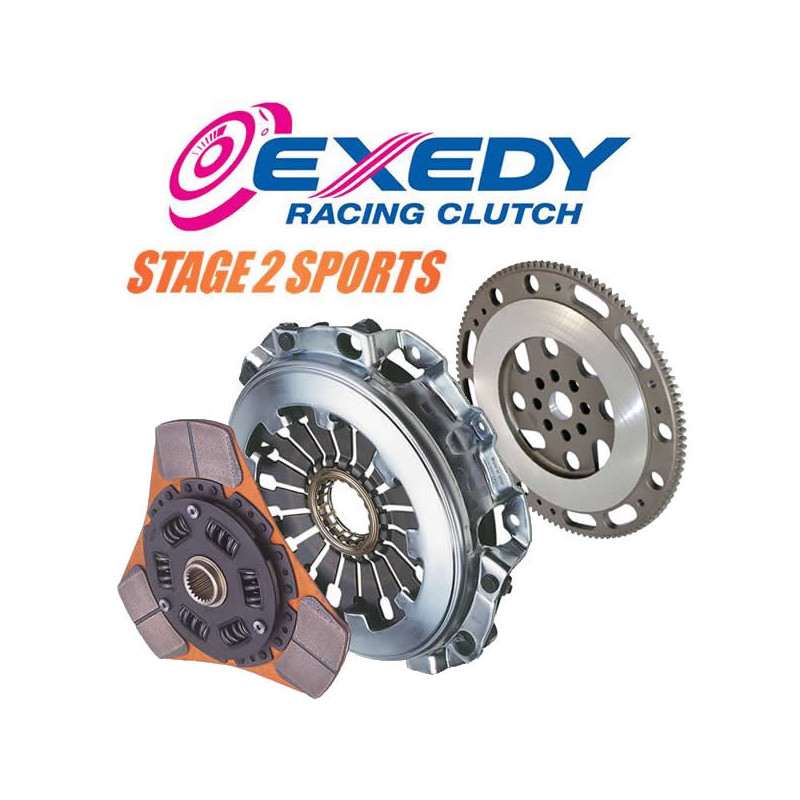Honda Civic EG6, EG8, EG9, EK 92- CRX EG2, Integra DC2 B16, B18 Kit embrague Exedy Stage 2 Sports Plus con volante - HK04T1817FW