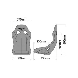 Asiento Bride Zieg IV Wide Bucket Seat - Black (FIA) - HC1ASF