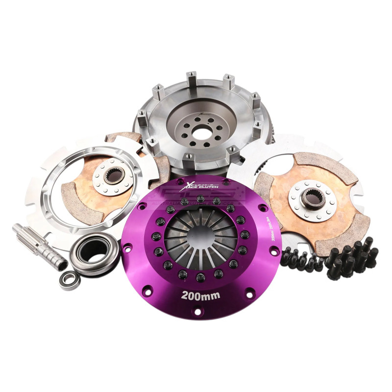 BMW M3 E36 3.0, 3.2, 325I Xtreme Performance - 200mm Rigid Ceramic Twin Plate Clutch Kit Incl Flywheel 1200Nm - KBM20530-2E