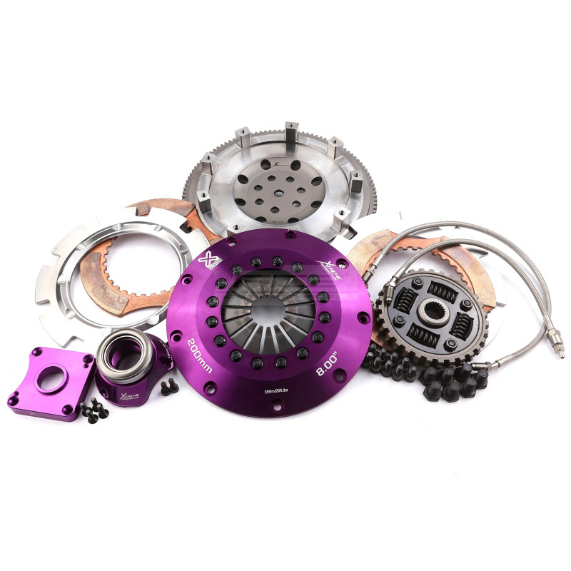 Mitsubishi Lancer EVO 4-5-6-7-8-9 Xtreme Performance - 200mm Sprung Ceramic Twin Plate Clutch Kit Flywheel KMI20682-2B
