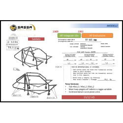Jaula antivuelco Sassa Lancia Delta HF Integrale, HF Evoluzione 625FICHE