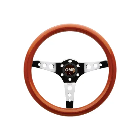 Volante OMP MUGELLO:WOODEN D.350mm HANDGRIP OVAL:25X23mm