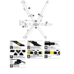 Arneses OMP FIA ONE 2″ WRC ENDURANCE PULL-DOWN BLACK