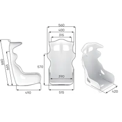 Asiento deportivo baket OMP HTE 400 FIA 8855-1999