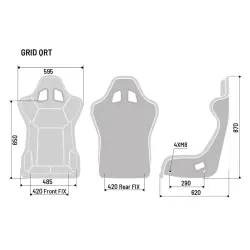 Asiento deportivo baket homologado FIA de fibra ultraligero Sparco GRID Q SKY