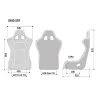 Asiento deportivo baket homologado FIA de fibra ultraligero Sparco GRID Q SKY