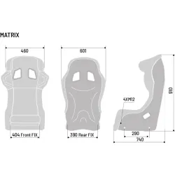 Asiento deportivo FIA fibra ultraligero Sparco MATRIX 8855-2021 GLASS BLK