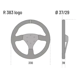 Volante Sparco STRWHL 383 SPARCO LOGO SUEDE BLACK