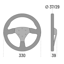 Volante Sparco STRWHL 383 SUEDE BLACK