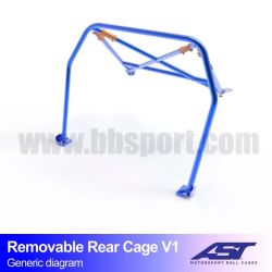 Arco Trasero RENAULT R8 4-door Sedan REMOVABLE REAR CAGE V1 AST Roll cages