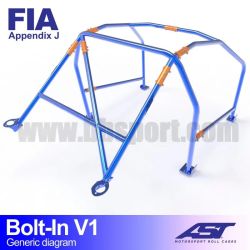 Arco de Seguridad SEAT Leon (1M) 5-door Hatchback 4Motion BOLT IN V1 AST Roll cages