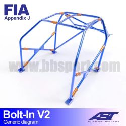 Arco de Seguridad Volkswagen Corrado (Typ 53i) 3-door Coupe BOLT IN V2 AST Roll cages