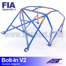 Arco de Seguridad Volkswagen Corrado (Typ 53i) 3-door Coupe BOLT IN V2 AST Roll cages