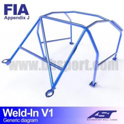 Arco de Seguridad Volkswagen Golf (Mk4) 5-door Hatchback FWD WELD IN V1 AST Roll cages
