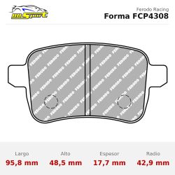 Ferodo FCP4308H – forma FCP4308, medidas